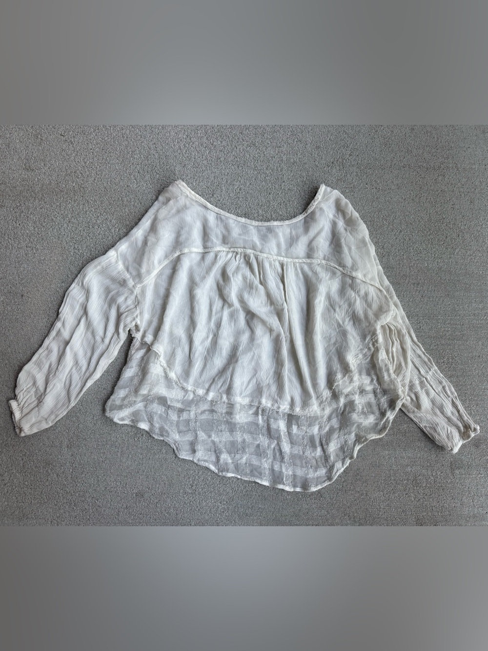 Free People Ivory Rainy Days Swing Top Size XS 2015 - Picture 4 of 8